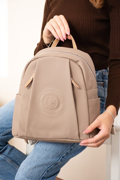 Just Polo Women's Faux Leather Backpack Mrclassic– Stylish, Casual and Suitable for School Use