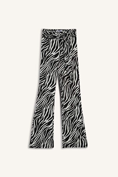 DeFacto Fitted Zebra Patterned Spanish Leg Pants G2988Ax25Wn