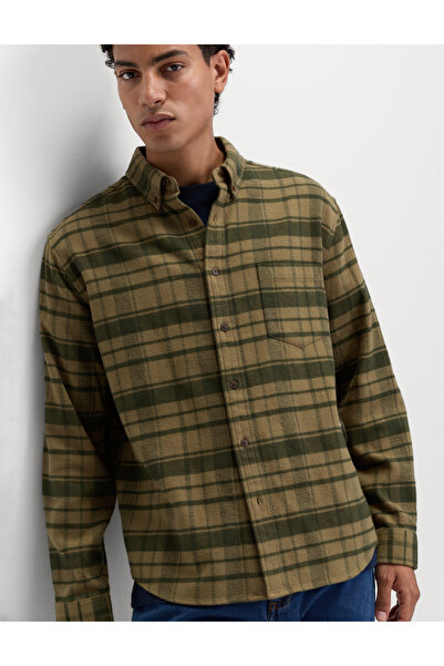 Marks & Spencer Pure Cotton Kareli Flanel Gömlek