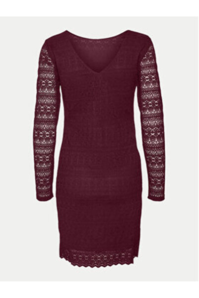 Vero Moda Γυναικείο φόρεμα κοκτέιλ 10315445 Μπορντό
