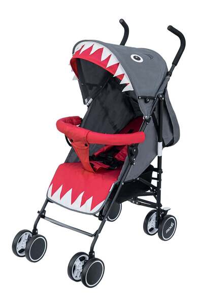 Moon عربة أطفال سفاري - عربة الأطفال ذات المظلة بشخصية القرش