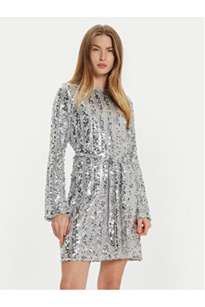 Vero Moda Γυναικείο Φόρεμα Κοκτέιλ 10321447 Ασημί