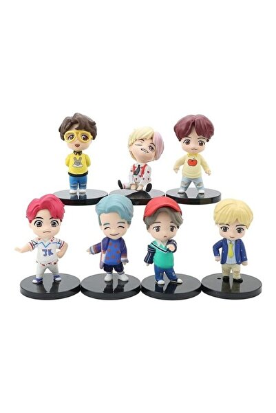 HALAMODO 7 قطع من شخصيات BTS الصغيرة المستوحاة من الأيدولز، 6 سم