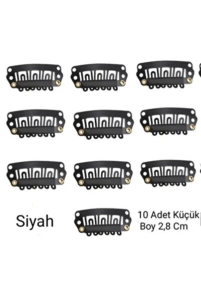 MutluBiDünya 10 Adet Küçük Boy Peruk Klipsi 2, 8 cm Çıtçıt Toka Bebe Tokası P...