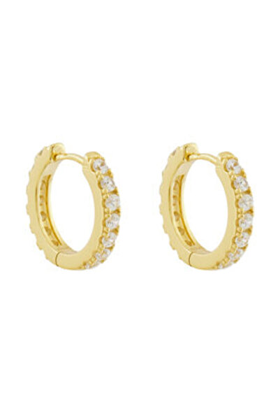 Iced Stuff Γυναικεία σκουλαρίκια KOLCZYKI DIAMOND 15MM WOMEN COLLECTION σε χρυσό χρώμα