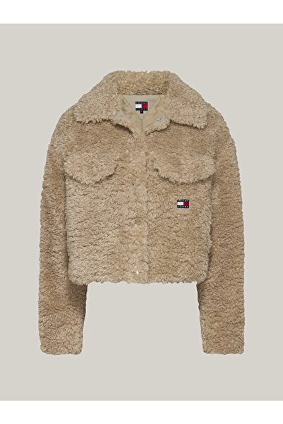 Tommy Hilfiger kadın tjw faux shearling trucker mont
