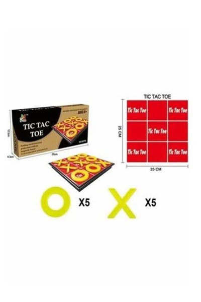 HALAMODO لعبة تيك تاك تو اللوحية مع قطع بلاستيكية X و O للأطفال