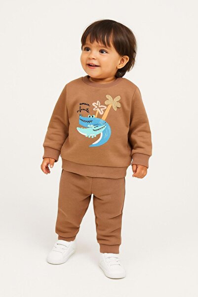 NoveraM طقم رياضي للأطفال بثلاث خيوط 9-12-18-24 شهرًا |   طقم سويت شيرت وبنطل...