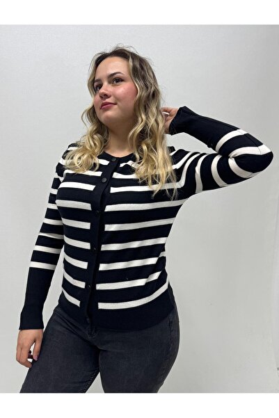 QYA Clothing CARDIGAN TRICOTAT CU DURĂRI, CU BUTONI, MĂRIME MARE