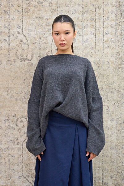 KÜÇÜĞÜM BUTİK Gray Casual Knit Sweater