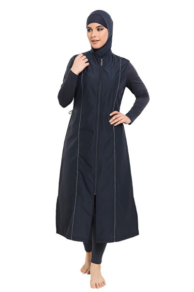 BAE SWIMWEAR Burkini Islamic Extra Long Full Hijab Swimsuit with Micro Sleeves, Polyester Blend Material