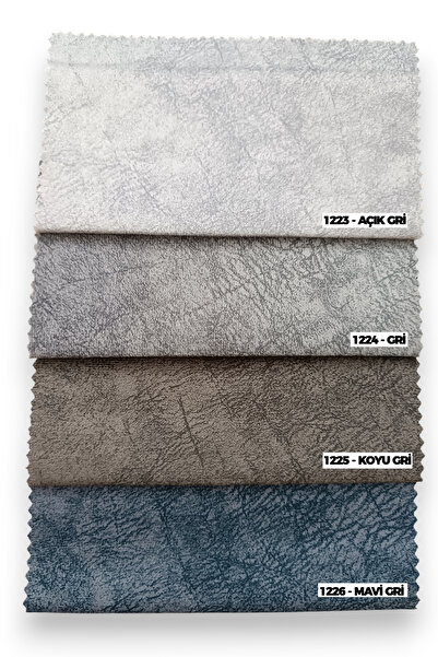 ELS DALLAS 1 METRE AÇIK GRİ RENK 1.SINIF SİLİNEBİLİR ASTARLI DÖŞEMELİK KUMAŞ 1225 NUMARA