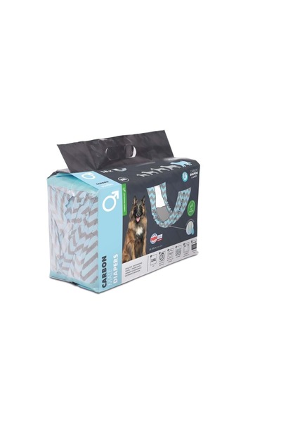 M-PETS CARBONLU DIAPERS ERKEK KÖPEKLER İÇİN KÜLOT (XXL) 18Lİ