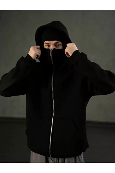 Kayicool Snow Masked Ninja Unisex Sweatshirt Cardigan 3 Yarn Thick Fleece (100% Cotton)