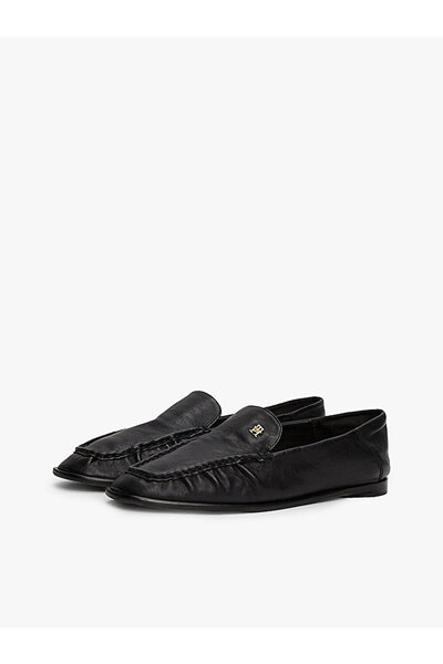 Tommy Hilfiger kadın soft leather squared loafer