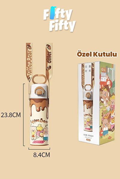 Vagonlife Diller 520 ml Single Lid with Case Dual-Use With/Without Straw Carrying Hand Strap Vacuum Cup/Steel Thermos