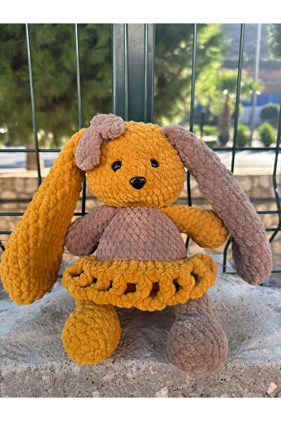 Handmade BAL YANAK TAVŞAN- HARDAL/KAHVE - AMİGURUMİ -
