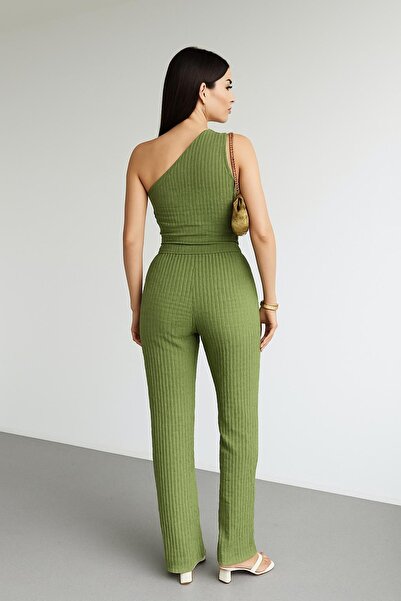 HAKKE Single shoulder & waffle textured double set