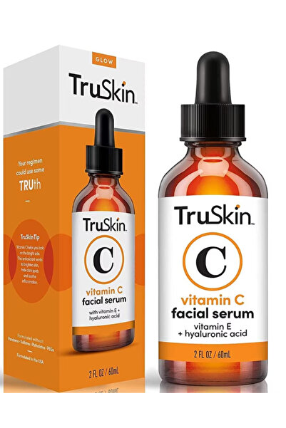 Truskin Ser facial anti-îmbătrânire cu vitamina C, corectează petele pigmentare, plante, 60 ml