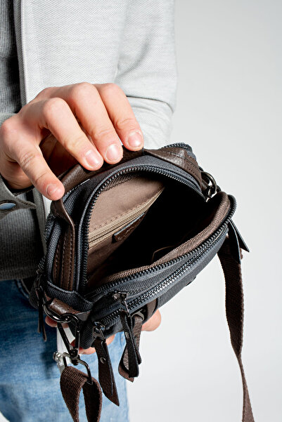 MEGA ÇANTA Canvas Series Multi-Compartment Crossbody/Handheld Men's Bag