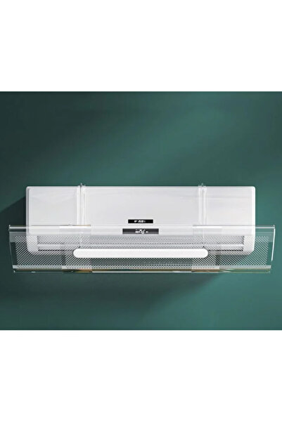 No branded Deflector de aer transparent pentru aparate de aer condiționat, reglabil în sus-jos, dimensiune 18x53–94 cm