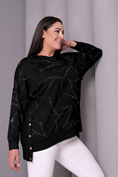 aytemas Stone Printed Blouse with Snap Buttons on the Side