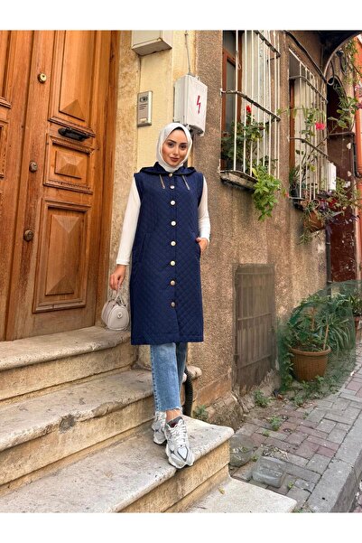 butik hira Капюшонна жилетка з капітоном