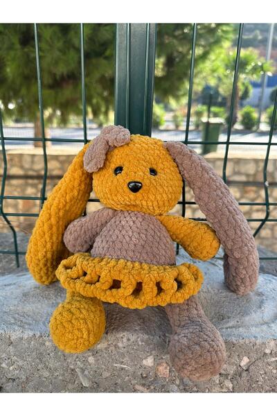 Handmade BAL YANAK TAVŞAN- HARDAL/KAHVE - AMİGURUMİ -