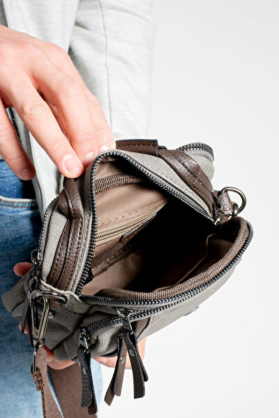 MEGA ÇANTA Canvas Series Multi-Compartment Crossbody/Handheld Men's Bag