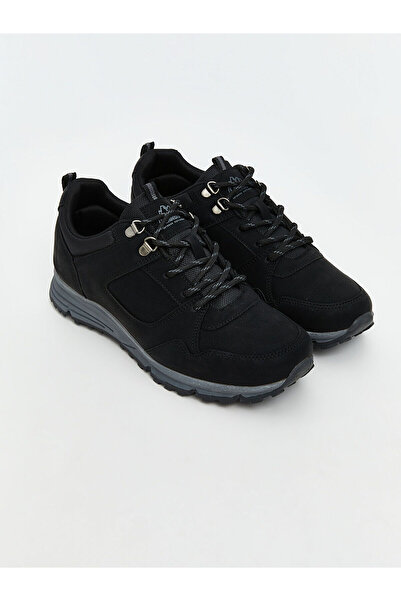 LC Waikiki Μαύρα ανδρικά αθλητικά παπούτσια πεζοπορίας με κορδόνια