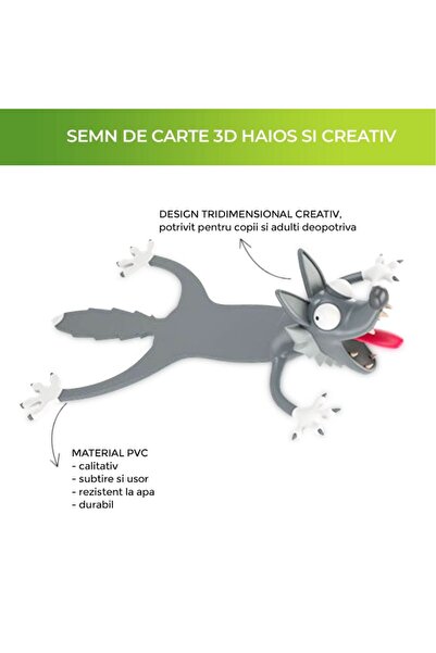 zioda smart essentials Semn de carte 3D, zioda smart essentials®, Lup