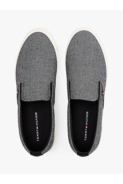 Tommy Hilfiger Men's Linen Chambray Slip-On Canvas Sneaker