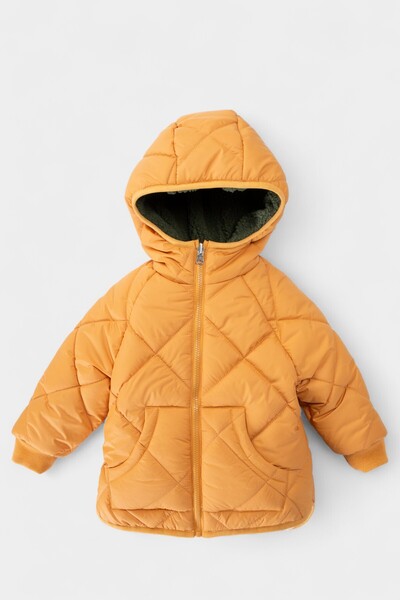 Midimod 2-11 ani Palton de iarnă pentru băieți, cu două fețe, cu fleece în interior