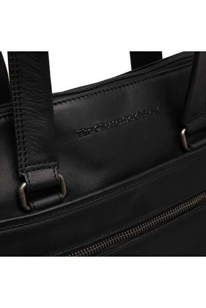 The Chesterfield Brand Geanta de dama cu compartiment de laptop, piele naturala, The Chesterfield Brand, Elvas, Negru