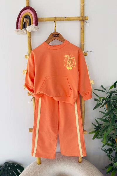 Minigimin Cicileri Set pentru fetiță cu detaliu de fundă cu imprimeu de cireș...