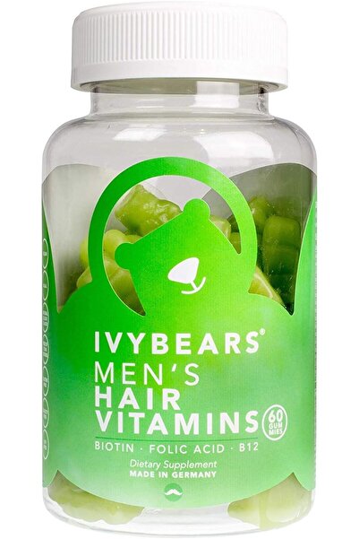 IvyBears Vitamins Men's Hair, Biotin, Vitamin B6, B12
