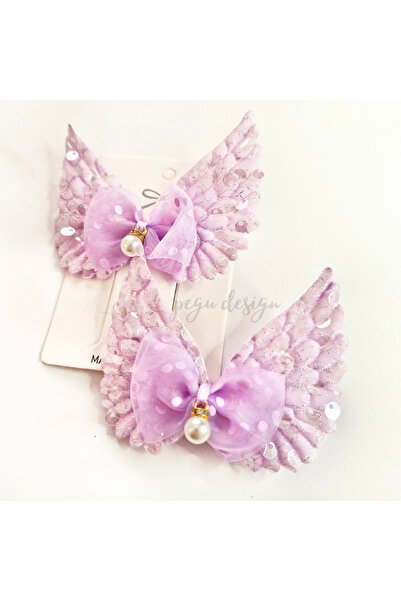 pegu baby collection Lila Glittering Angel Canadi 2-Piece Bow with Pearls Chi...