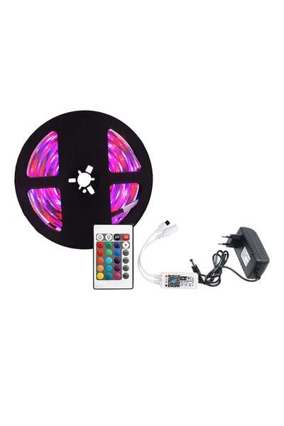 Generic شريط إضاءة LED مرن RGB لعيد الميلاد مع جهاز تحكم عن بعد متعدد الألوان