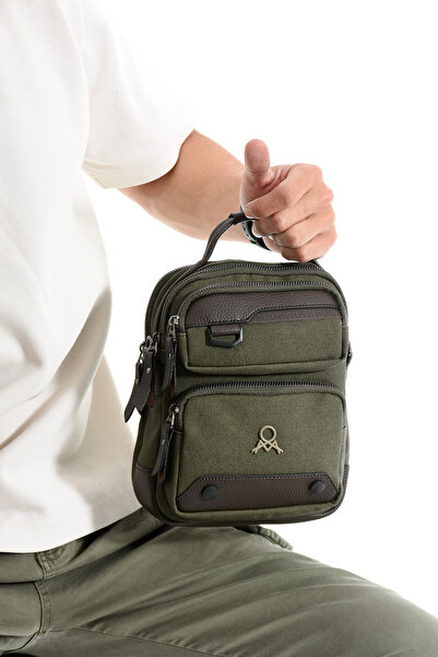 MEGA ÇANTA Canvas Series Multi-Compartment Crossbody/Handheld Men's Bag