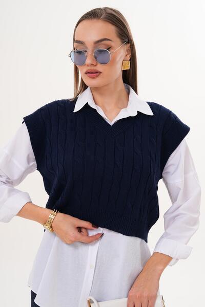 ŞİMAL Жіночий в'язаний светр з візерунком 255182 -