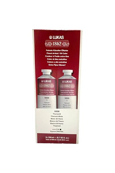 Lukas عبوة زيت تيتانيوم بيضاء 1862، 2 × 200 مل