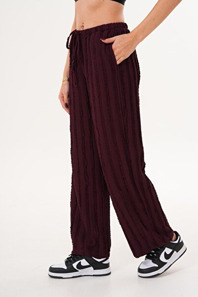 ŞİMAL Kadın Cepli Bol Paça Pantolon 255339 -