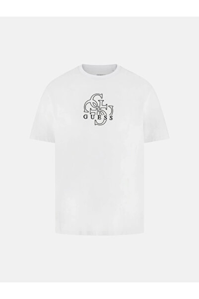 Guess Quattro Men's White Regular Fit T-Shirt M5Bi76I3Z14-G011