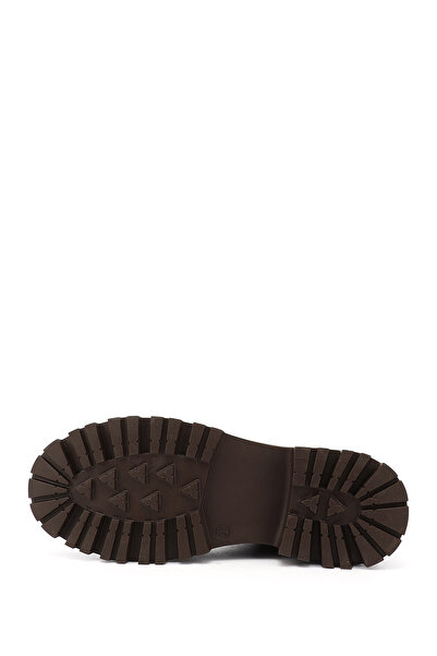 GÖNDERİ(R) Women's Brown Zippered Thick Heeled Boots