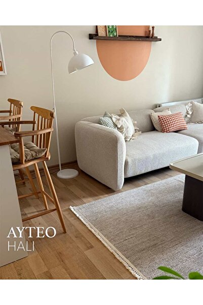 AYTEO HALI ARDEN 1104 Bej Silinebilir, Robot Süpürgeye Uygun, İskandinav Bukle Halı