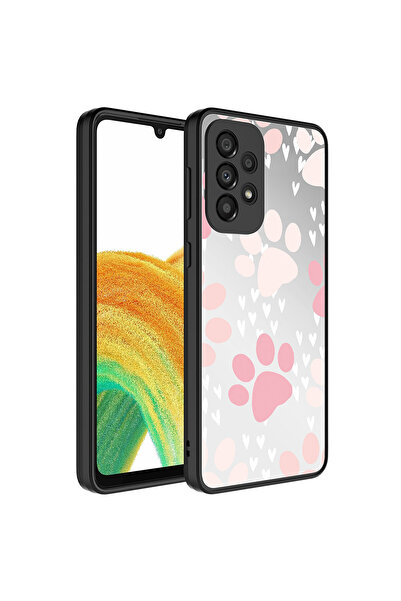 lucek cases غطاء حماية للكاميرا بنمط مرآة لامع لهاتف Galaxy A73 - Pati