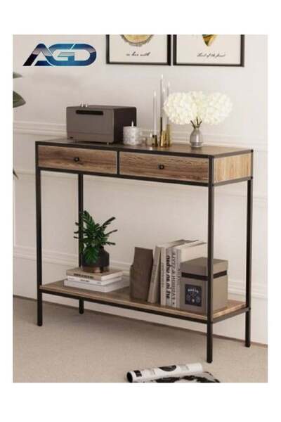 AGD Coffee Table For Living Room Console Table with Drawers Wooden Worktop Ta...