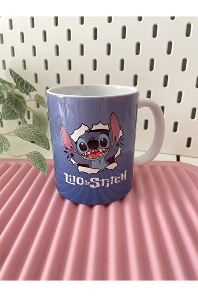 By Selen Suyolcu Stitch Baskılı Çay - Kahve Kupa Bardak