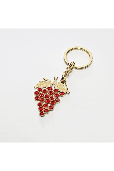 ÜNSA Anahtar إكسسوار سلسلة مفاتيح على شكل عنقود عنب مرصع بالأحجار، إكسسوار حقيبة