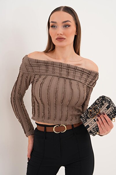 ŞİMAL Kadın Madonna Yaka Bluz 255335 -